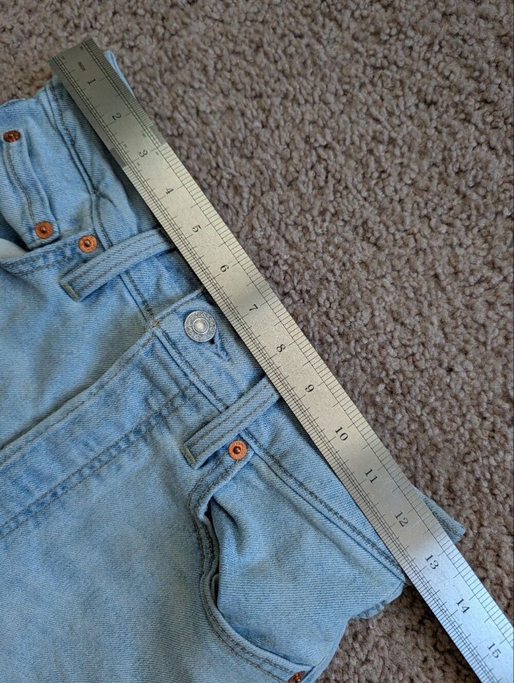 Levis Womens Light Wash Blue Stretch Ribcage Straight Ankle Jeans 28x32 - Picture 11 of 16
